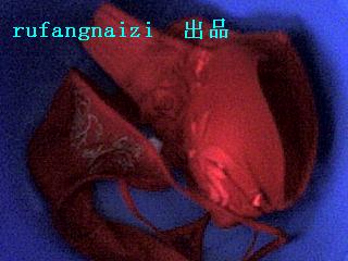 小姨子换下的内衣(红色乳罩和"丁"字裤),